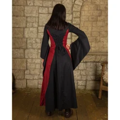 Mytholon Robe Médiévale Stella, Rouge Noir 6 Mytholon Robe Médiévale Stella, Rouge Noir -Vetements Halloween Boutique robe medievale stella rouge noir 2