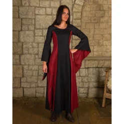 Mytholon Robe Médiévale Stella, Rouge Noir