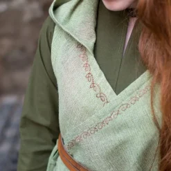 Burgschneider Robe Portefeuille Dala, Vert Tilleul -Vetements Halloween Boutique robe portefeuille dala vert tilleul 2