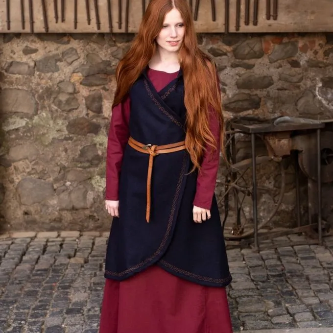 Burgschneider Robe Portefeuille En Laine Myrana, Bleu 2 Burgschneider Robe Portefeuille En Laine Myrana, Bleu – Image 2