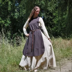 Leonardo Carbone Surcot Sigrid, Marron Foncé -Vetements Halloween Boutique surcot sigrid marron fonce 5