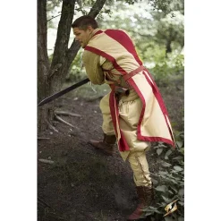 Epic Armoury Tabard Geoffrey, Beige-rouge 7 Epic Armoury Tabard Geoffrey, Beige-rouge -Vetements Halloween Boutique tabard geoffrey beige rouge 3