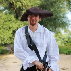 Leonardo Carbone Tricorne Charles, Marron 5 Leonardo Carbone Tricorne Charles, Marron -Vetements Halloween Boutique tricorne charles marron 2