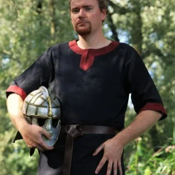 Leonardo Carbone Tunique Edgar, Noir / Rouge -Vetements Halloween Boutique tunique edgar noir rouge 3