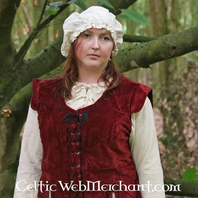 Leonardo Carbone Veste Médiévale Caelia Rouge 2 Leonardo Carbone Veste Médiévale Caelia Rouge – Image 2