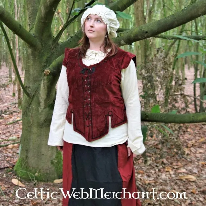 Leonardo Carbone Veste Médiévale Caelia Rouge 4 Leonardo Carbone Veste Médiévale Caelia Rouge – Image 4