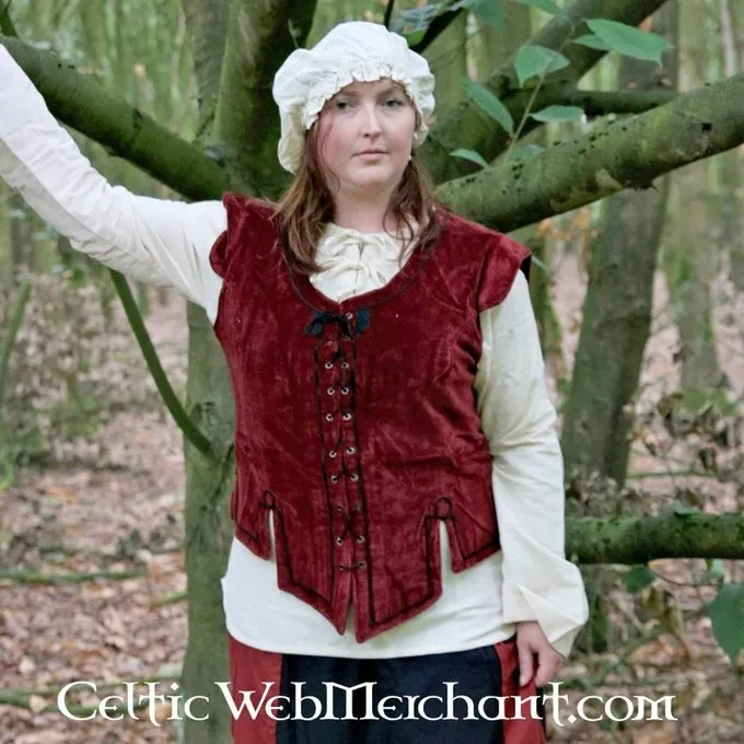 Leonardo Carbone Veste Médiévale Caelia Rouge 5 Leonardo Carbone Veste Médiévale Caelia Rouge – Image 5