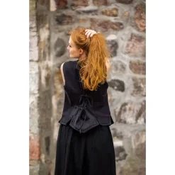 Leonardo Carbone Veste Médiévale Christine Noir 10 Leonardo Carbone Veste Médiévale Christine Noir -Vetements Halloween Boutique veste medievale christine noir 4