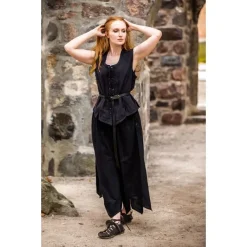 Leonardo Carbone Veste Médiévale Christine Noir 11 Leonardo Carbone Veste Médiévale Christine Noir -Vetements Halloween Boutique veste medievale christine noir 5